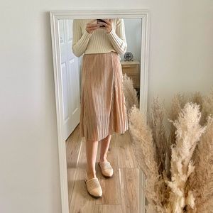 Shimmer rose gold skirt